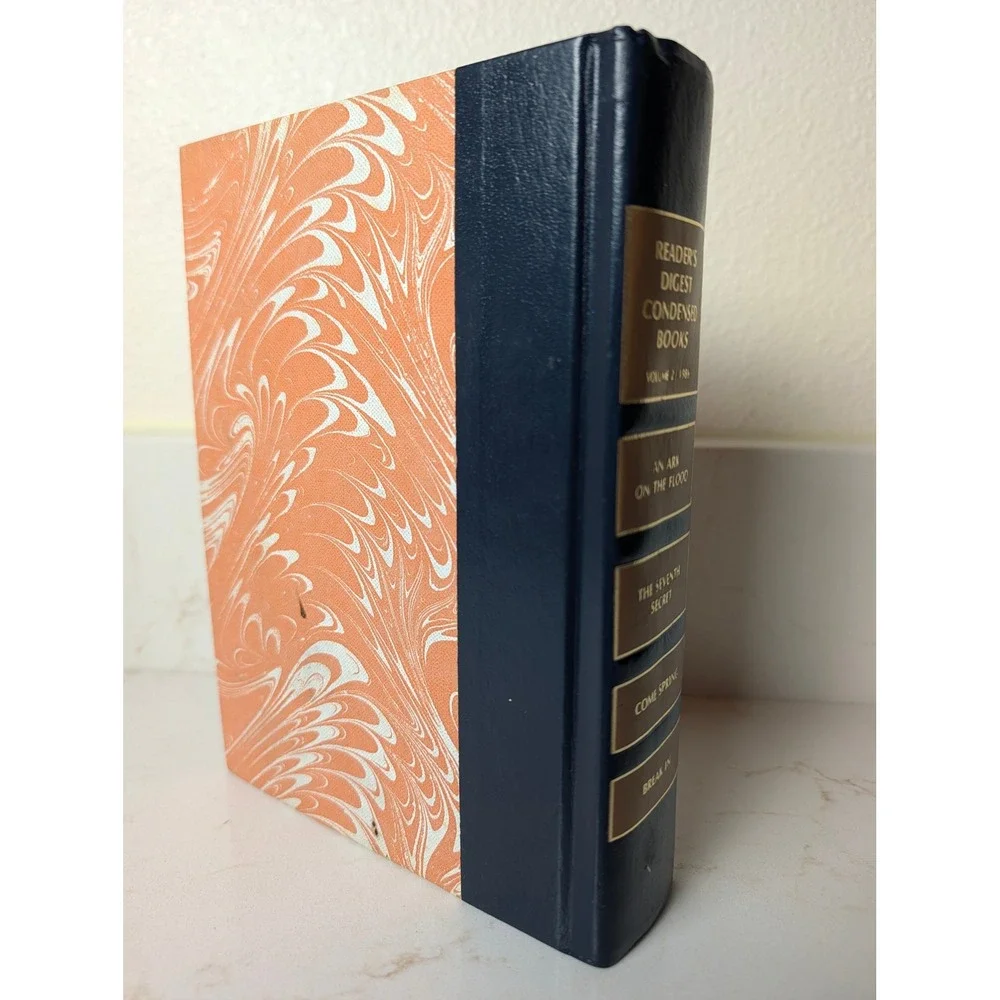 Vintage Readers Digest Condensed Books Vol 2 1986 Hardcover Marbled Decor Book